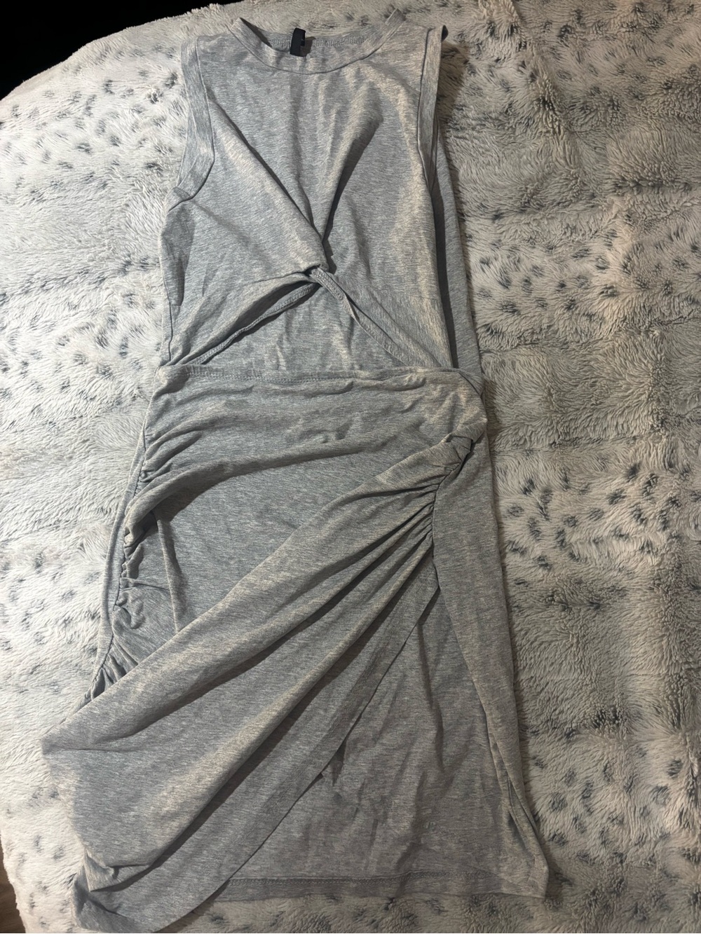 Gray Sleeveless Twist Dress. Size medium.